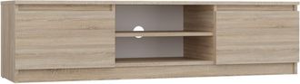 OEM Mueble Para Tv De 140 Cm En Roble Sonoma - Mueble Moderno Para Tv, Sala De Estar, Dormitorio - Dise&ntilde;o Minimalista, Almacenamiento Funcional