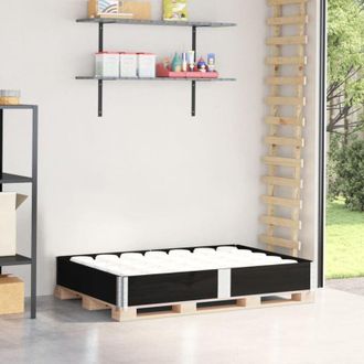 vidaXL Vidaxl - Paretale per Pallet Nero 150x100 cm in Legno Massello di Pino