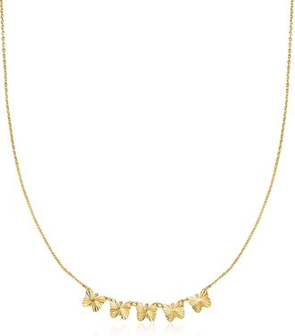 Ross-Simons Italian 10kt Yellow Gold Butterfly Necklace