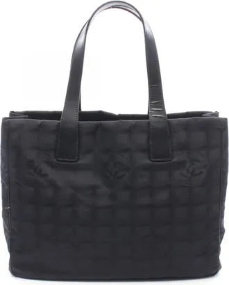 Chanel Black New Travel Line Handbag Tote Bag (Pre-Owned)