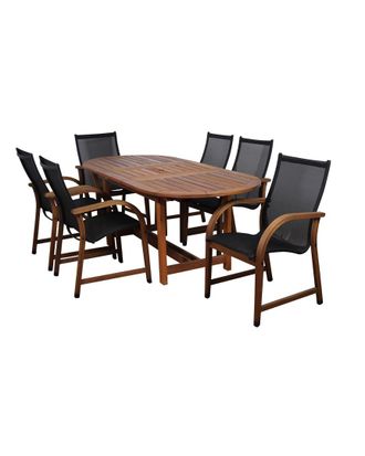 Amazonia Teak Bahamas 7Pc Patio Dining Set