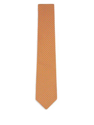 Ferragamo snail print ties - Oranje