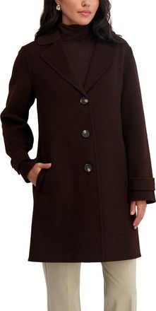 Elie Tahari Mari Long Wool-Blend Coat