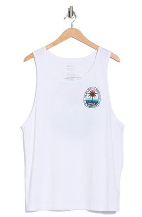 Rvca Palm Patch Tank in White at Nordstrom Rack, Size Xx-Large