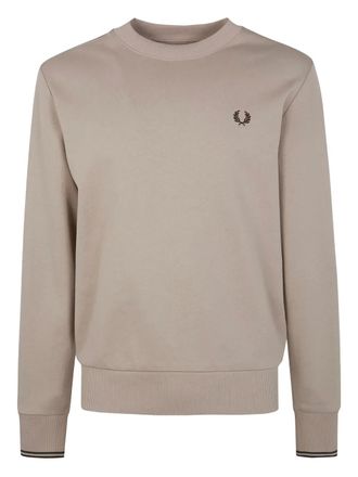 Fred Perry logo-embroidered sweatshirt - Neutrals