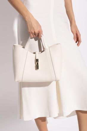 Furla Goccia Small Shopper Bag, Womens, Cream
