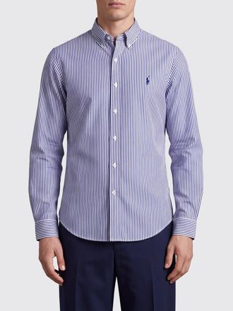 Polo Ralph Lauren Camicia a righe in cotone stretch con logo Pony ricamato