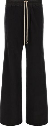 Rick Owens Black Cotton Flared Mens Pants