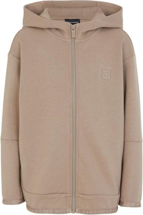 Armani Kids Sweatshirts, male, Beige, 16 Y, Zip Hoodie Sweatshirt Style Eb000555