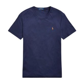 Ralph Lauren Tops, Heren, Blauw, XL, Katoen, Classic Logo T-shirt