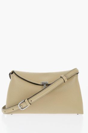 Toteme Hammered Leather Clutch T-LOCK with Removable Strap Tot&ecirc;me