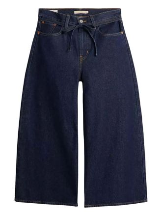 Levi's Cropped jeans met gestrikte taille - Blauw