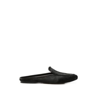 Forte_Forte Schoenen, Dames, Zwart, 39 EU, Leer, Sabot loafers van ponyhaar