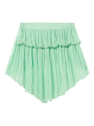 Blumarine asymmetric-hem mini skirt - Green