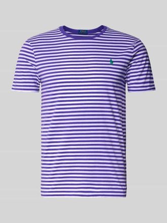 Polo Ralph Lauren Slim Fit T-Shirt aus reiner Baumwolle in Violett, Gr&ouml;&szlig;e XXL