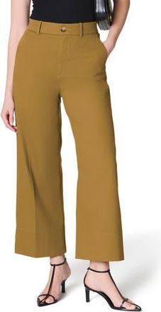 Spanx Wide Leg Crop Stretch Twill Pants in Flax at Nordstrom Rack, Size X-Small