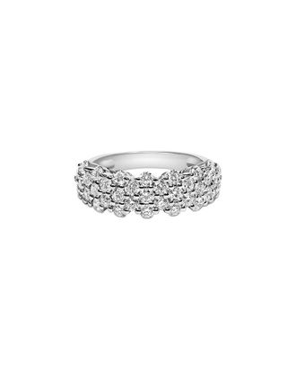 House of Brilliance Haus Of Brilliance Silver 2.01 Ct. Tw. Lab-Grown Diamond Band Ring