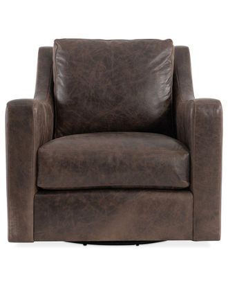 Bernhardt Ventura Leather Swivel Chair