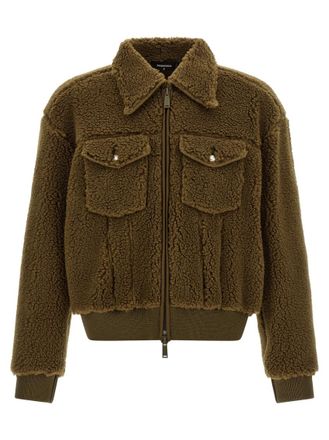 Dsquared2 Brown Shirt Collar Jacket
