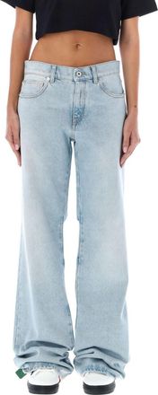Off-white Blue Loose Low Rise Jeans