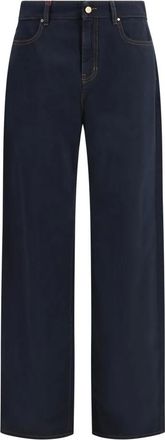 Max Mara Fatuo Broeken - Dames - Jeans - Blauw - Maat: S Katoen
