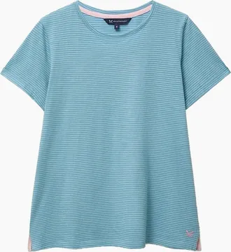Crew Clothing Womens Crew Clothing Womens Perfect Stripe Short Sleeve T-Shirt - White/Multi - Size: 10