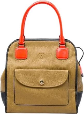 Loewe Pre-owned Leren Handtas - Dames - Vintage Handtas - Veelkleurig - ONE Size - Leer - Vintage