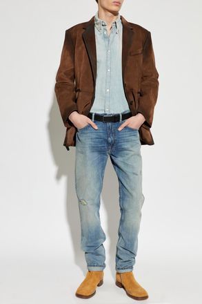 Acne Studios Denim Shirt With vintage Effect, Mens, Blue