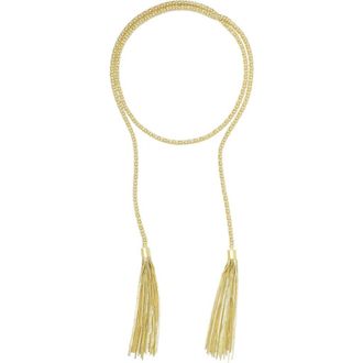 Adornia Tassel Wrap Necklace in Gold at Nordstrom Rack