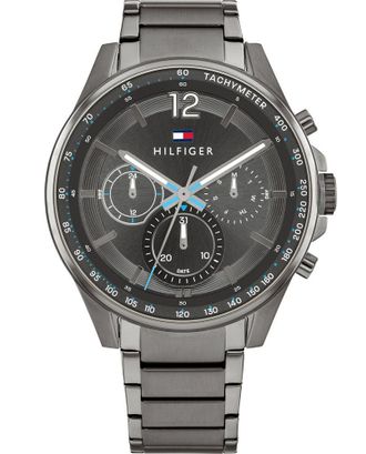 Tommy Hilfiger Max Mens Grey Watch 1791975 Stainless Steel - One Size