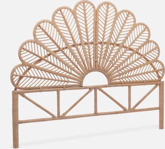 Sweeek Sweeek - Cabecero De Rat&aacute;n Natural - Anggun - 140x6x115 Cm