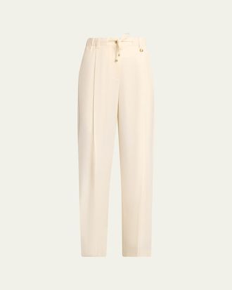 Moncler Wool Gabardine Tailored Pants