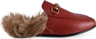 Gucci Princetown Mule - Dames - Slip ons - Rood - 35 1/2 EU - Wol - Schoenen