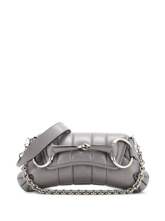 Gucci Horsebit Chain Vertical Quilted Leather Small shoulder bag - Grey