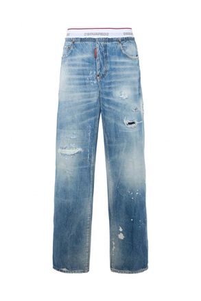 Dsquared2 DENIM BAGGY JOGGERS Size: 50, colour: BLUE