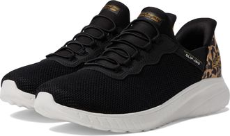 Skechers Womens Hands Free Slip-Ins Bobs Squad Chaos-Seize The Hour Sneaker, Black, 7.5 Wide