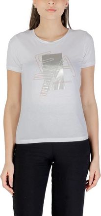 Emporio Armani 7W000187 Af 10373 Logo Series T-Shirt - Dames - T-shirts - Wit - M - Katoen - Tops