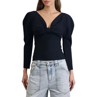 Avec Les Filles Exaggerated Dolman Sleeve Sweater in Navy at Nordstrom Rack, Size Large