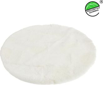 OEM Alfombra Redonda De Piel De Oveja Natural De &Oslash;100 Cm, Color Blanco, &Oslash;100 Cm