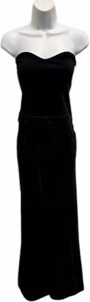 Rivet Utility Womens Expander Strapless Jumpsuit In Black