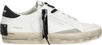 Crime London White Sk8 Deluxe Lettering Sneakers