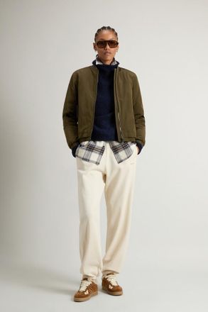 Woolrich donna Bomber Grace in Peached Poly Verde Taglia XXS