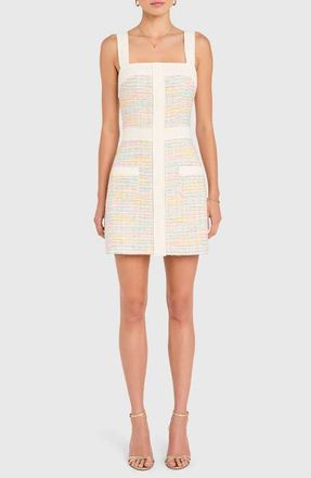 Amanda Uprichard Archie Rainbow Tweed Minidress in Angelica Tweed at Nordstrom, Size X-Large