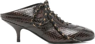 Dries Van Noten 00170Ws 25261 Pump - Dames - Muiltjes - Bruin - 37 EU - Leer - Schoenen