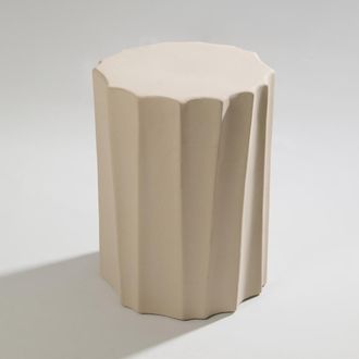 Maisons du monde Mesa auxiliar de cer&aacute;mica beige