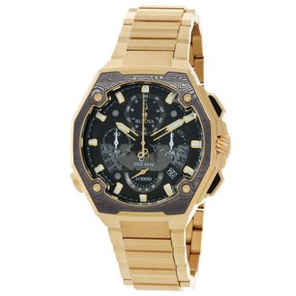 Bulova Series X Quartz Black Dial Mens Watch 98B429