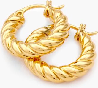 Yoj Fenny Twisted Mini Hoop Earrings in Gold at Nordstrom