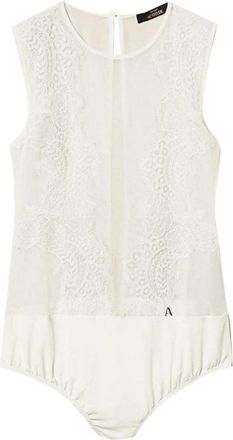 Twin-Set Bodysuit - Dames - Bodies - Wit - L - Tule - Tops
