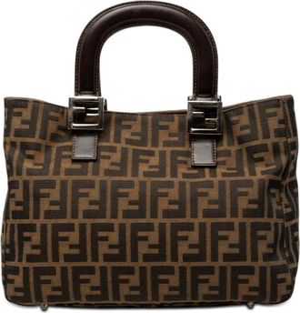 Fendi Pre-owned Fendi Small Zucca Canvas Twins Tote Ladies AAUDMK511YEGPAVP