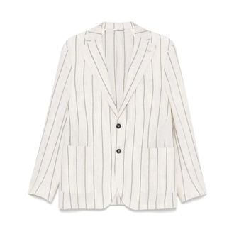 Manuel Ritz White Jacket with Front Button Fastening